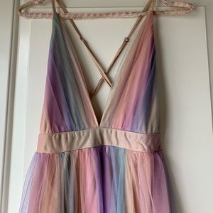 Pastel fantasy floor-length dress